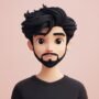 3d cartoon avatar of a man minimal 3d character avatar for profile _ Premium AI-generated image